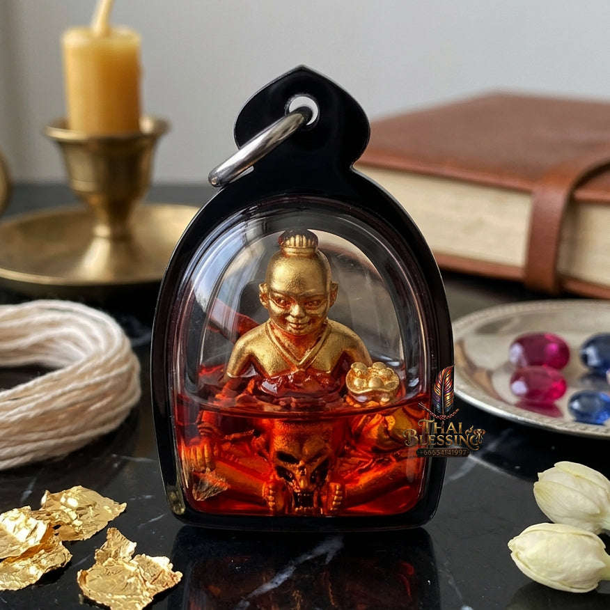 ✨ [The Sovereign of Infinite Prosperity: The 2017 Master-Edition] Sacred "Kumarn Chaosua Noi" (The Little Tycoon Spirit) Thai Blessing Co By RURUECHA