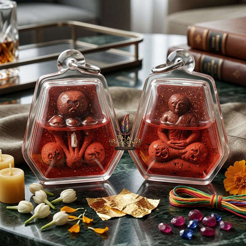 ✨ [The Sovereign of Infinite Protection & Rapid Manifestation: The 2024 "Master-Trifecta" Hexagonal "Charm-Essence" Edition] Sacred "Phra Pidta Kraduk Phee (The Ghost-Bone Closing-Eyes)" – Special "Esoteric-Charm Powder & Maha Phut (Great