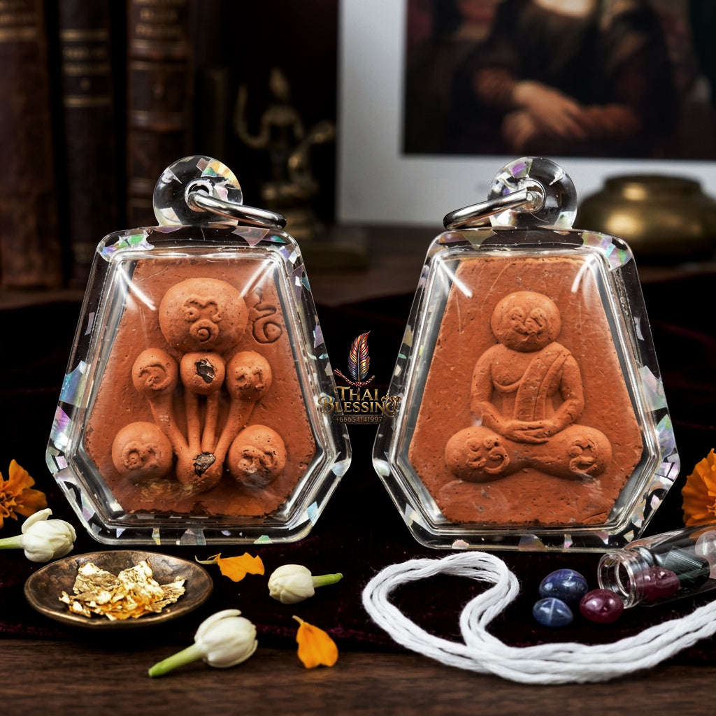 ✨ [The Sovereign of Infinite Protection & Rapid Manifestation: The 2024 "Master-Trifecta" Hexagonal Edition] Sacred "Phra Pidta Kraduk Phee (The Ghost-Bone Closing-Eyes)" – Special "Terracotta-Matrix & Esoteric-Relic" Immersion Thai Blessing Co