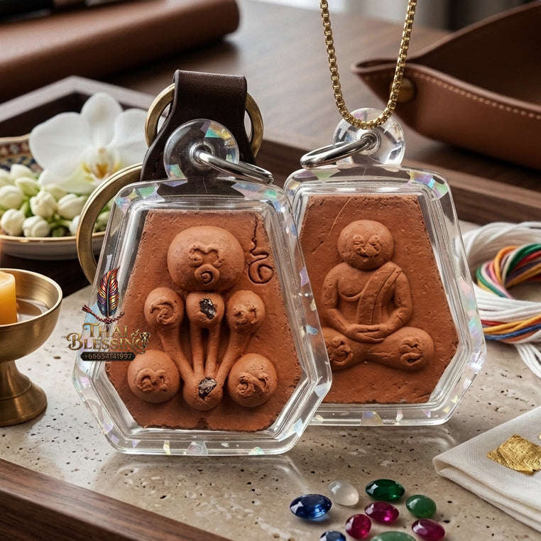 ✨ [The Sovereign of Infinite Protection & Rapid Manifestation: The 2024 "Master-Trifecta" Hexagonal Edition] Sacred "Phra Pidta Kraduk Phee (The Ghost-Bone Closing-Eyes)" – Special "Terracotta-Matrix & Esoteric-Relic" Immersion Thai Blessing Co