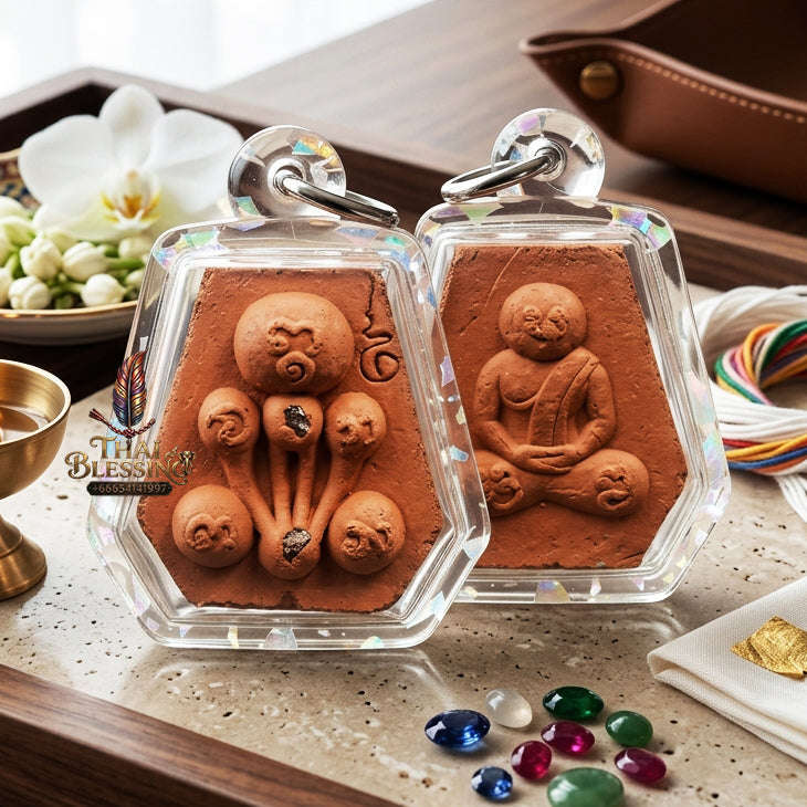 ✨ [The Sovereign of Infinite Protection & Rapid Manifestation: The 2024 "Master-Trifecta" Hexagonal Edition] Sacred "Phra Pidta Kraduk Phee (The Ghost-Bone Closing-Eyes)" – Special "Terracotta-Matrix & Esoteric-Relic" Immersion Thai Blessing Co