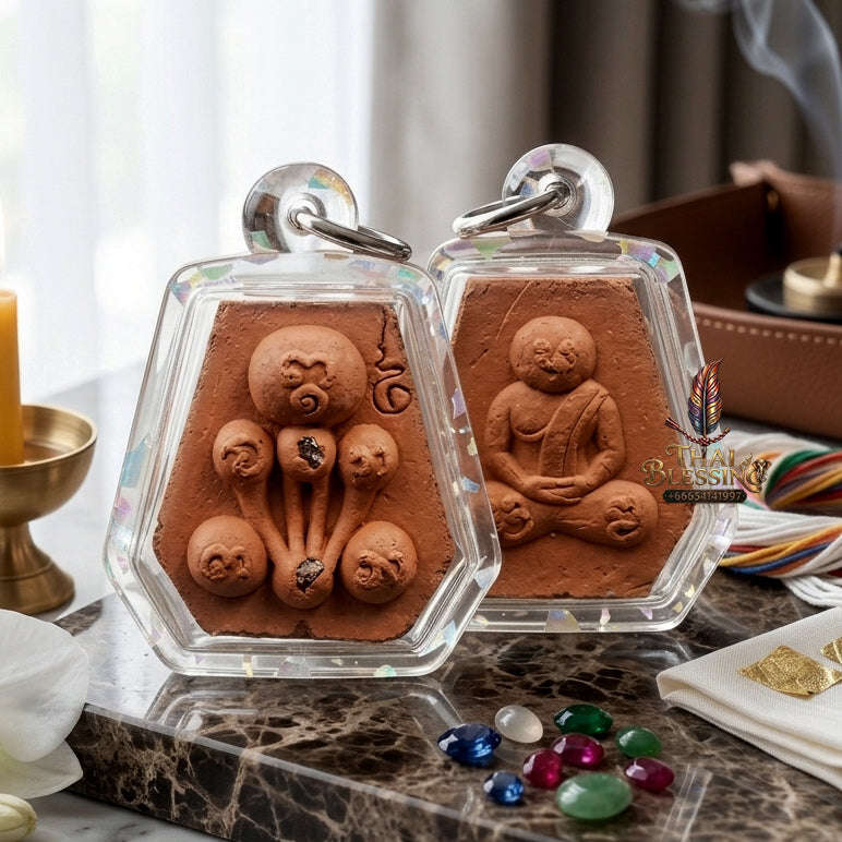 ✨ [The Sovereign of Infinite Protection & Rapid Manifestation: The 2024 "Master-Trifecta" Hexagonal Edition] Sacred "Phra Pidta Kraduk Phee (The Ghost-Bone Closing-Eyes)" – Special "Terracotta-Matrix & Esoteric-Relic" Immersion Thai Blessing Co
