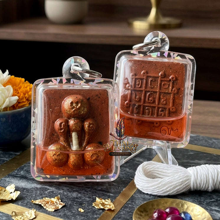 ✨ [The Sovereign of Infinite Protection & Rapid Manifestation: The 2024 "Master-Trifecta" Square "Charm-Essence" Edition] Sacred "Phra Pidta Kraduk Phee (The Ghost-Bone Closing-Eyes)" – Special "Esoteric-Charm Powder & Maha Phut (Great Spirits)