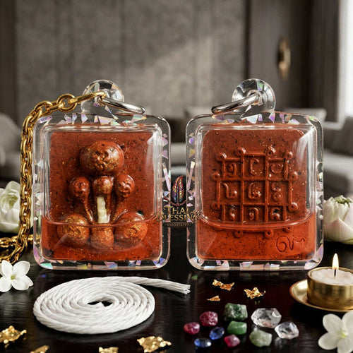 ✨ [The Sovereign of Infinite Protection & Rapid Manifestation: The 2024 "Master-Trifecta" Square "Charm-Essence" Edition] Sacred "Phra Pidta Kraduk Phee (The Ghost-Bone Closing-Eyes)" – Special "Esoteric-Charm Powder & Maha Phut (Great Spirits)
