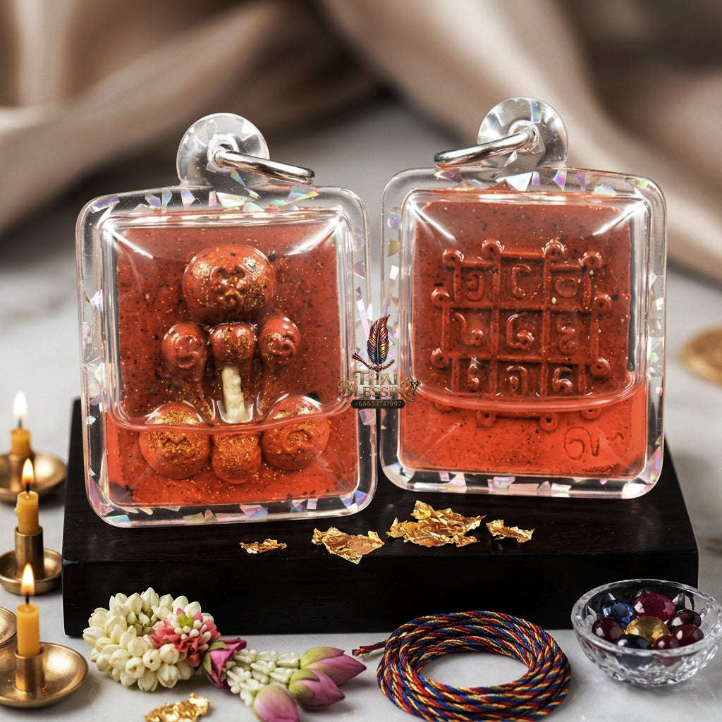 ✨ [The Sovereign of Infinite Protection & Rapid Manifestation: The 2024 "Master-Trifecta" Square "Charm-Essence" Edition] Sacred "Phra Pidta Kraduk Phee (The Ghost-Bone Closing-Eyes)" – Special "Esoteric-Charm Powder & Maha Phut (Great Spirits)