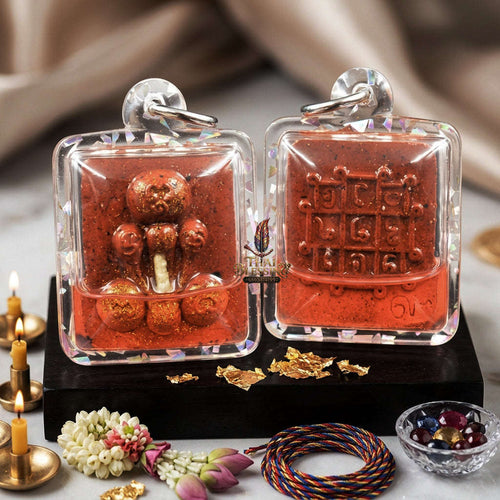 ✨ [The Sovereign of Infinite Protection & Rapid Manifestation: The 2024 "Master-Trifecta" Square "Charm-Essence" Edition] Sacred "Phra Pidta Kraduk Phee (The Ghost-Bone Closing-Eyes)" – Special "Esoteric-Charm Powder & Maha Phut (Great Spirits)
