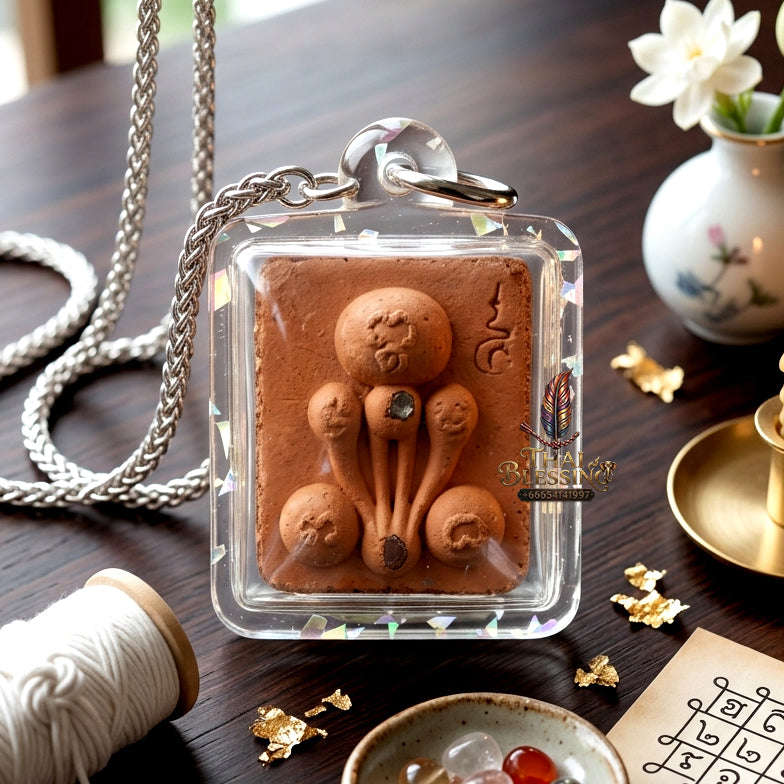 ✨ [The Sovereign of Infinite Protection & Rapid Manifestation: The 2024 "Master-Trifecta" Square Edition] Sacred "Phra Pidta Kraduk Phee (The Ghost-Bone Closing-Eyes)" – Special "Terracotta-Matrix & Esoteric-Relic" Thai Blessing Co By RURUECHA