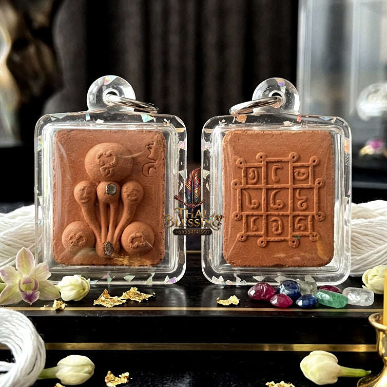 ✨ [The Sovereign of Infinite Protection & Rapid Manifestation: The 2024 "Master-Trifecta" Square Edition] Sacred "Phra Pidta Kraduk Phee (The Ghost-Bone Closing-Eyes)" – Special "Terracotta-Matrix & Esoteric-Relic" Thai Blessing Co By RURUECHA