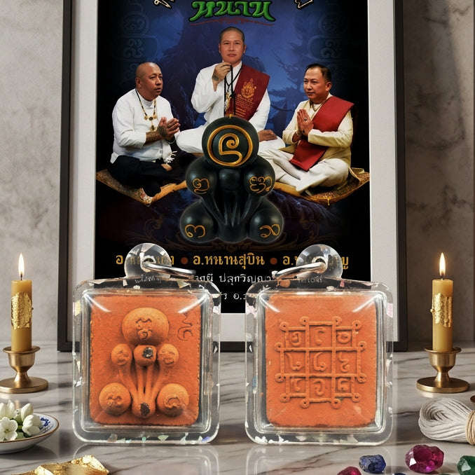 ✨ [The Sovereign of Infinite Protection & Rapid Manifestation: The 2024 "Master-Trifecta" Square Edition] Sacred "Phra Pidta Kraduk Phee (The Ghost-Bone Closing-Eyes)" – Special "Terracotta-Matrix & Esoteric-Relic" Thai Blessing Co By RURUECHA
