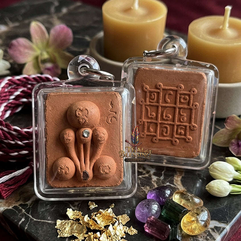 ✨ [The Sovereign of Infinite Protection & Rapid Manifestation: The 2024 "Master-Trifecta" Square Edition] Sacred "Phra Pidta Kraduk Phee (The Ghost-Bone Closing-Eyes)" – Special "Terracotta-Matrix & Esoteric-Relic" Thai Blessing Co By RURUECHA