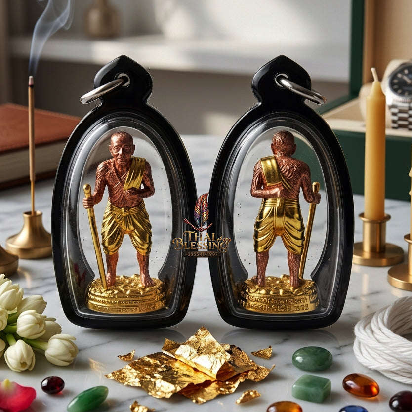 ✨ [The Sovereign of Infinite Protection & Unyielding Authority: The 2026 "Grand-Master" Copper-Gold Edition] Sacred "Pu Tuad Thong (The Sovereign Sage of Indestructible Presence)" – Special "Sacred Copper & Gold-Plated" Thai Blessing Co By