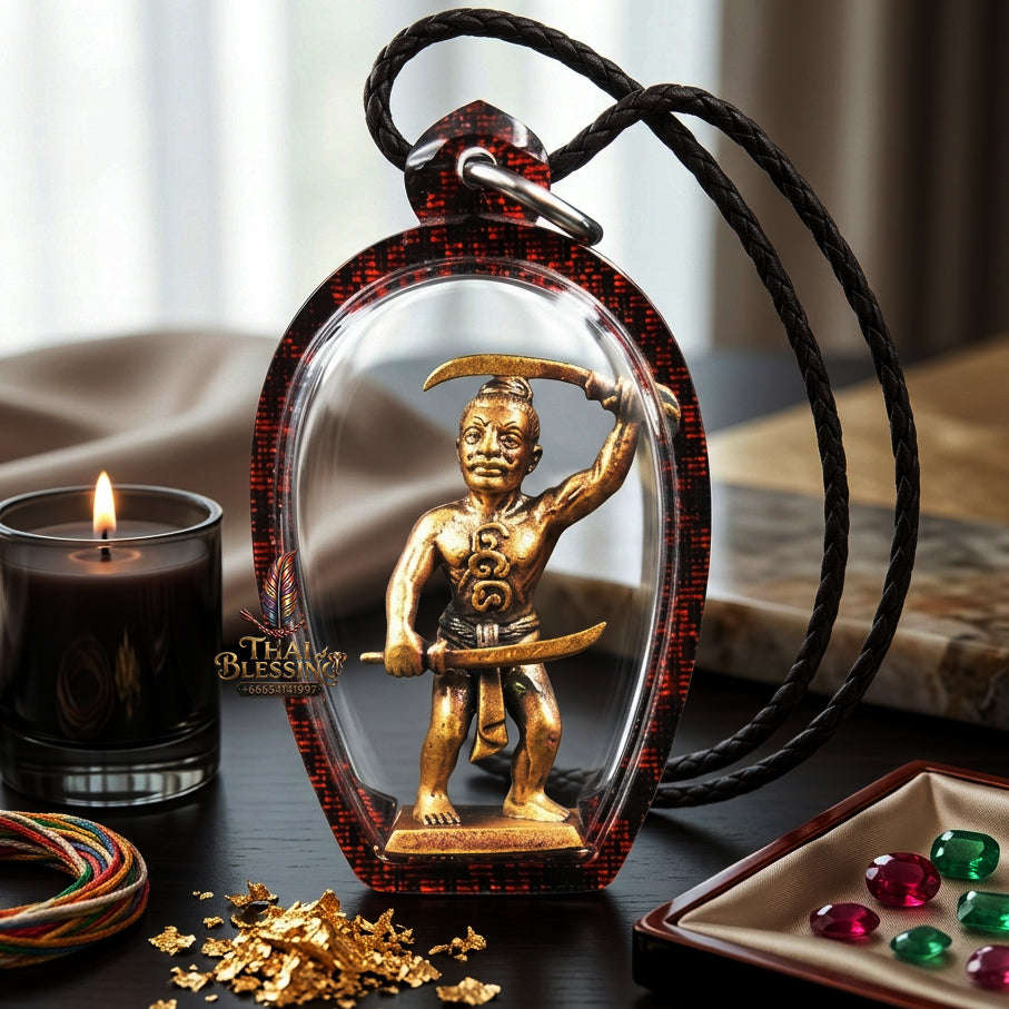 ✨ [The Sovereign of Infinite Protection & Unyielding Command: The 2026 "Grand-Master" Lanna Red-Satin Edition] Sacred "Hun-Phayon Mon-Lanna (The Sovereign Warrior-Sentinel of the Ancient North)" – Special "Red-Satin Occult Alloy" Thai Blessing