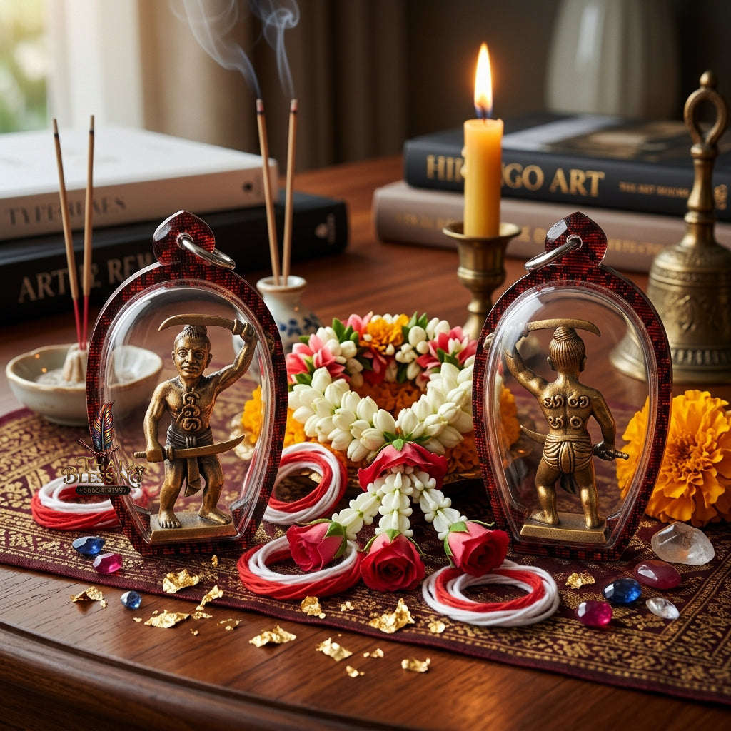 ✨ [The Sovereign of Infinite Protection & Unyielding Command: The 2026 "Grand-Master" Lanna Red-Satin Edition] Sacred "Hun-Phayon Mon-Lanna (The Sovereign Warrior-Sentinel of the Ancient North)" – Special "Red-Satin Occult Alloy" Thai Blessing