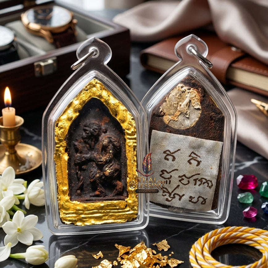 ✨ [The Sovereign of Infinite Provision: The 2016 Master-Edition] Sacred "Chuchok Khor Mia" (The Master of Manifestation & Acquisition) – Special "Jindamanee Herb Powder" Matrix – Encased with "Cupid’s Matrimonial" Thai Blessing Co By RURUECHA