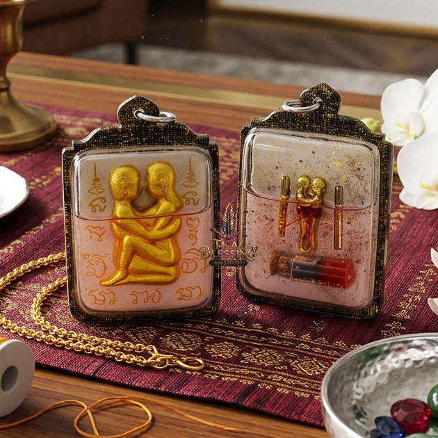 ✨ [The Sovereign of Infinite Purity: Master-Oil Edition] Sacred "Inn Khu Ruai Saneh" (The Couple of Abundant Charm) – Special "White Edition" – Master-Blessed by Lersi Ruai Chak Phet (2019) Thai Blessing Co By RURUECHA