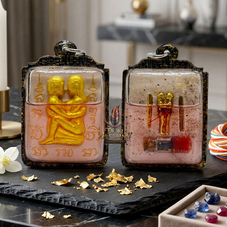 ✨ [The Sovereign of Infinite Purity: Master-Oil Edition] Sacred "Inn Khu Ruai Saneh" (The Couple of Abundant Charm) – Special "White Edition" – Master-Blessed by Lersi Ruai Chak Phet (2019) Thai Blessing Co By RURUECHA
