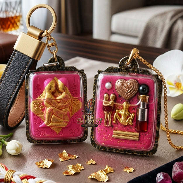 ✨ [The Sovereign of Infinite Romance: Master-Oil Edition] Sacred "Inn Khu Ruai Saneh" (The Couple of Abundant Charm) – Special "Pink Edition" – Master-Blessed by Lersi Ruai Chak Phet (2019) Thai Blessing Co By RURUECHA