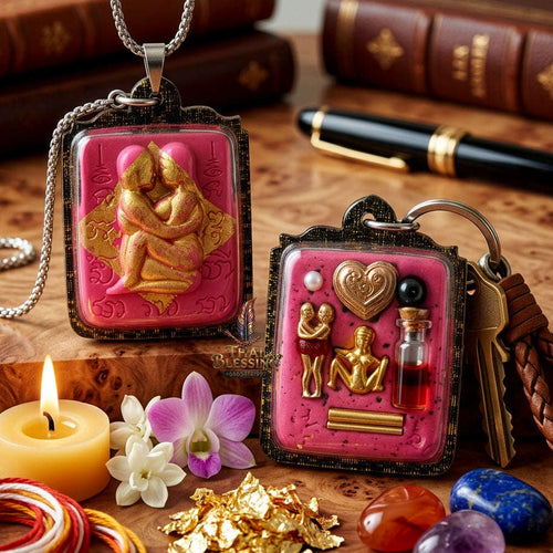 ✨ [The Sovereign of Infinite Romance: Master-Oil Edition] Sacred "Inn Khu Ruai Saneh" (The Couple of Abundant Charm) – Special "Pink Edition" – Master-Blessed by Lersi Ruai Chak Phet (2019) Thai Blessing Co By RURUECHA
