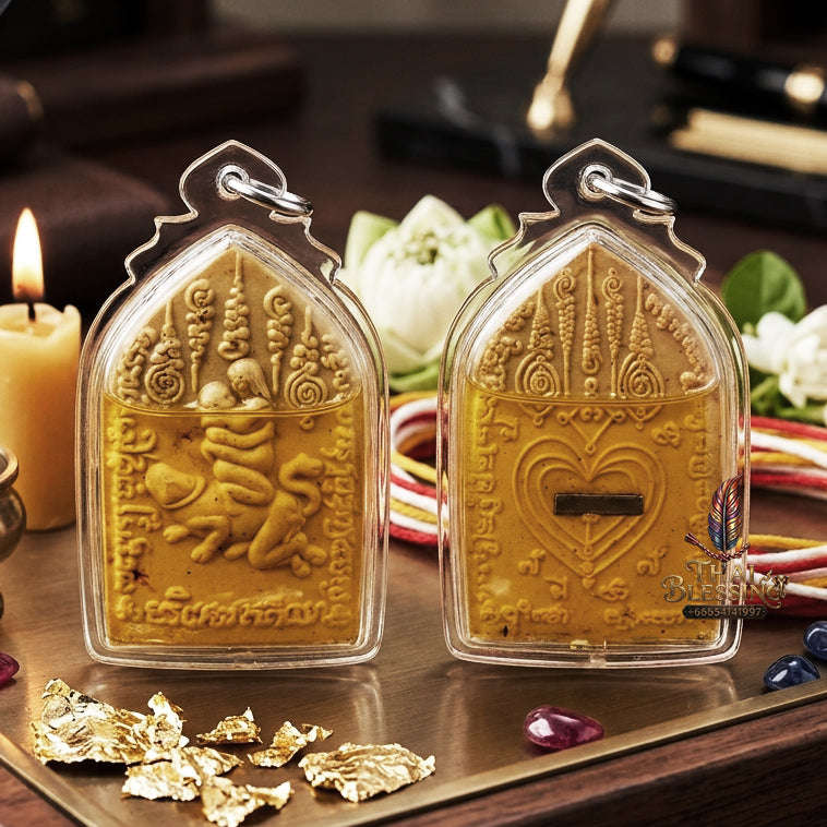 ✨ [The Sovereign of Infinite Romantic Authority & Primal Attraction: The 2026 "Grand-Master" Edition] Sacred "In Maha Sane (The Ultimate Lovers of Primal Desire)" – Special "Dawk Thong Herb & Double-Takrut Silver" Thai Blessing Co By RURUECHA