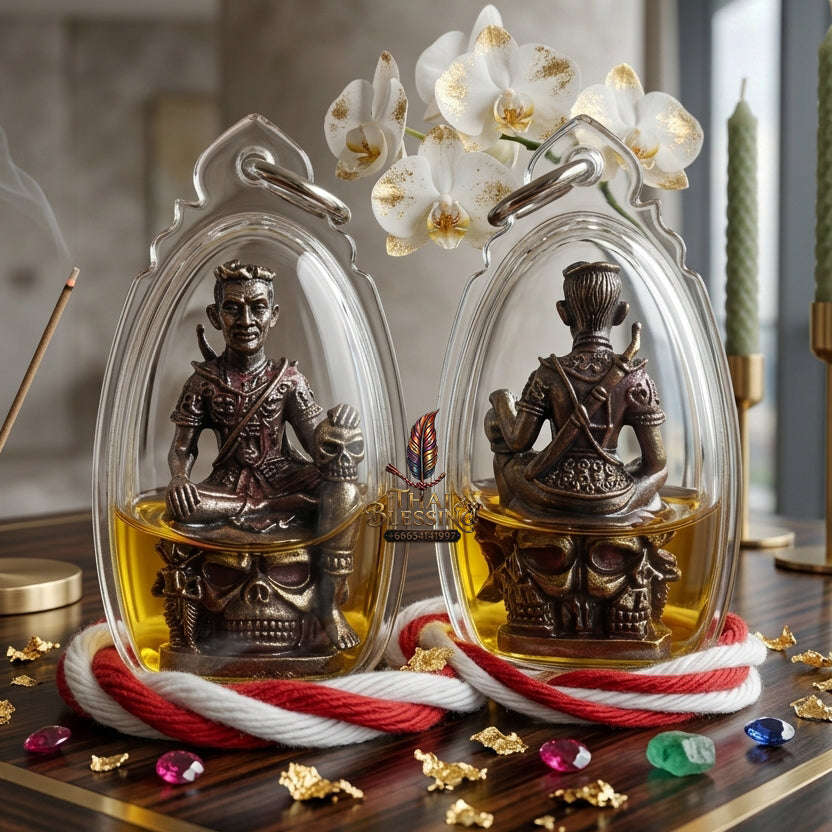 ✨ [The Sovereign of Infinite Romantic Command & Strategic Protection: The 2026 "Grand-Master" Edition] Sacred "Khun Phaen Chom Phrai (The Sovereign Overlord of Charismatic Spirits)" – Special "Samlit-Bronze & Maha Sane Oil" Thai Blessing Co By
