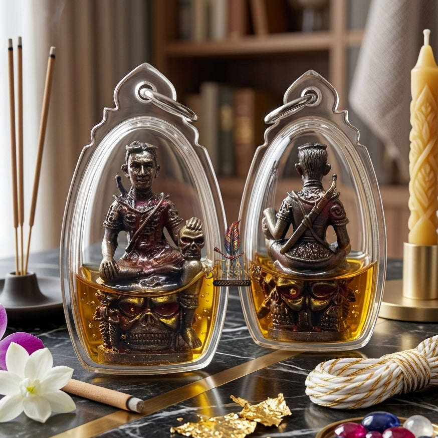 ✨ [The Sovereign of Infinite Romantic Command & Strategic Protection: The 2026 "Grand-Master" Edition] Sacred "Khun Phaen Chom Phrai (The Sovereign Overlord of Charismatic Spirits)" – Special "Samlit-Bronze & Maha Sane Oil" Thai Blessing Co By