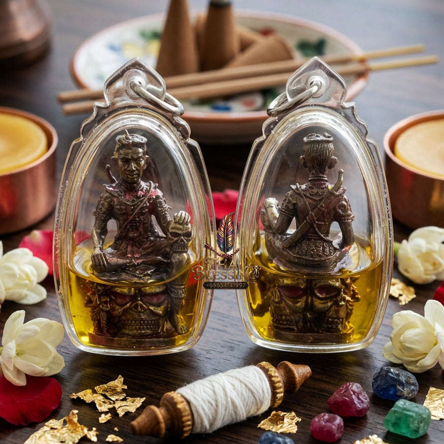✨ [The Sovereign of Infinite Romantic Command & Strategic Protection: The 2026 "Grand-Master" Edition] Sacred "Khun Phaen Chom Phrai (The Sovereign Overlord of Charismatic Spirits)" – Special "Samlit-Bronze & Maha Sane Oil" Thai Blessing Co By