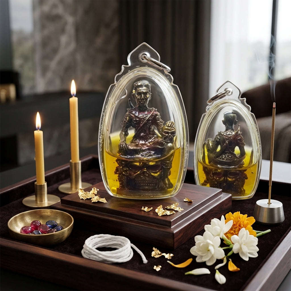 ✨ [The Sovereign of Infinite Romantic Command & Strategic Protection: The 2026 "Grand-Master" Edition] Sacred "Khun Phaen Chom Phrai (The Sovereign Overlord of Charismatic Spirits)" – Special "Samlit-Bronze & Maha Sane Oil" Thai Blessing Co By