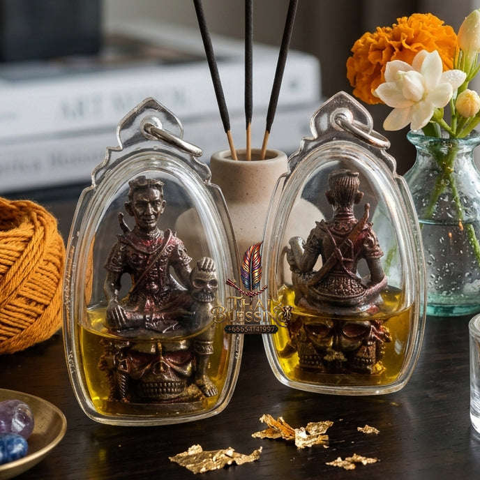 ✨ [The Sovereign of Infinite Romantic Command & Strategic Protection: The 2026 "Grand-Master" Edition] Sacred "Khun Phaen Chom Phrai (The Sovereign Overlord of Charismatic Spirits)" – Special "Samlit-Bronze & Maha Sane Oil" Thai Blessing Co By
