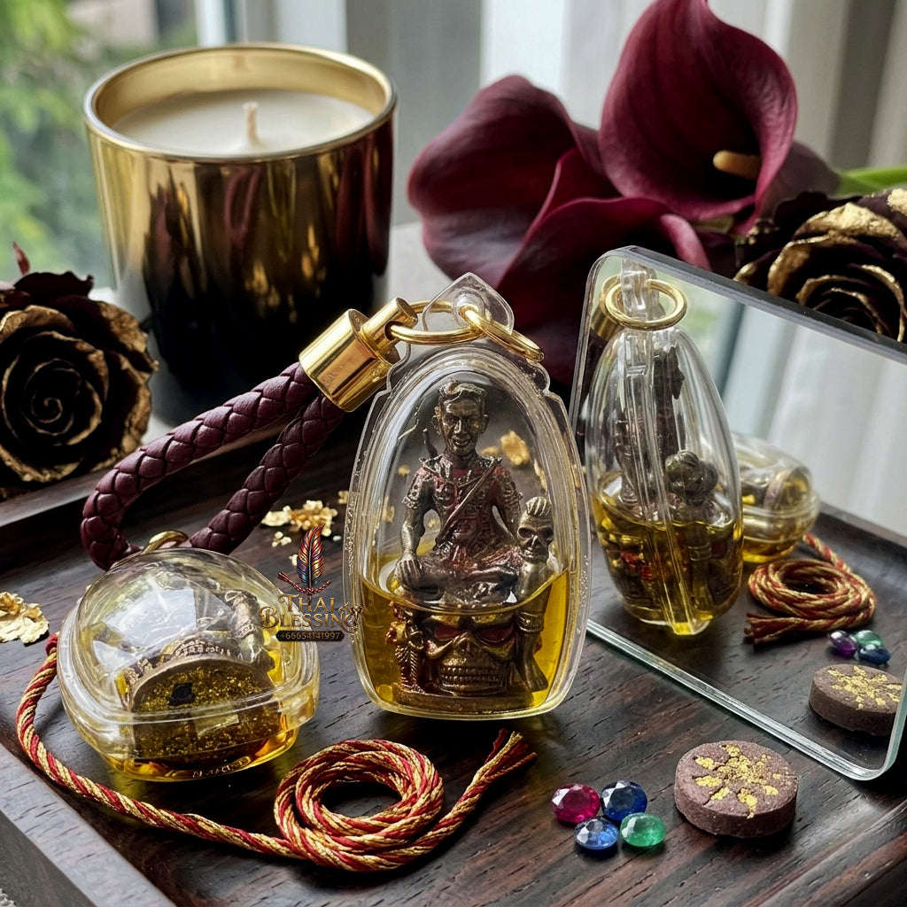 ✨ [The Sovereign of Infinite Romantic Command & Strategic Protection: The 2026 "Grand-Master" Edition] Sacred "Khun Phaen Chom Phrai (The Sovereign Overlord of Charismatic Spirits)" – Special "Samlit-Bronze & Maha Sane Oil" Thai Blessing Co By