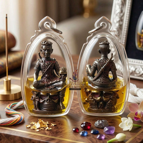 ✨ [The Sovereign of Infinite Romantic Command & Strategic Protection: The 2026 "Grand-Master" Edition] Sacred "Khun Phaen Chom Phrai (The Sovereign Overlord of Charismatic Spirits)" – Special "Samlit-Bronze & Maha Sane Oil" Thai Blessing Co By