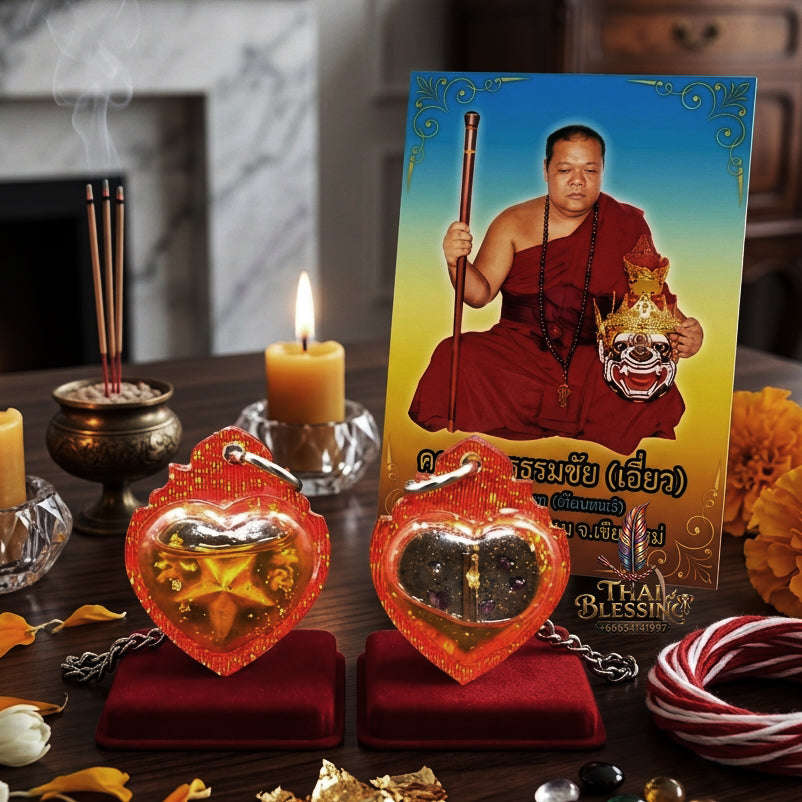 ✨ [The Sovereign of Infinite Romantic Gravity & Magnetic Union: The 2026 "Legacy-Elite" Edition] Sacred "Dao Huachai Nari (The Star of Feminine Heart-Magnetic Mastery)" – Special "Herb & Bone-Relic & Maha Sane Oil" Thai Blessing Co By RURUECHA