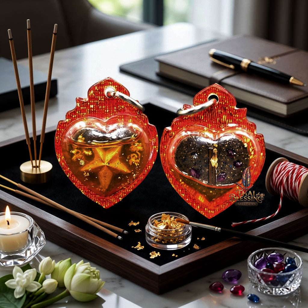 ✨ [The Sovereign of Infinite Romantic Gravity & Magnetic Union: The 2026 "Legacy-Elite" Edition] Sacred "Dao Huachai Nari (The Star of Feminine Heart-Magnetic Mastery)" – Special "Herb & Bone-Relic & Maha Sane Oil" Thai Blessing Co By RURUECHA