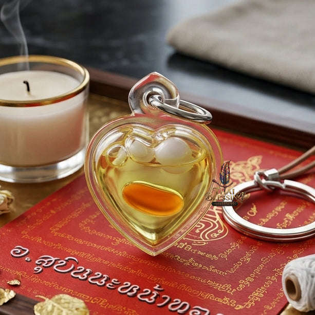 ✨ [The Sovereign of Infinite Romantic Harmony & Magnetic Union: The 2026 "Grand-Master" Edition] Sacred "In Ku (The Eternal Lovers)" – Special "White Charm-Powder & Ma Sep Nang Oil" Thai Blessing Co By RURUECHA