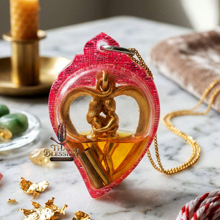 ✨ [The Sovereign of Infinite Romantic Harmony & Magnetic Union: The 2026 "Grand-Master" Edition] Sacred "In Sanae Mat Chit (The Soul-Binding Eternal Lovers)" – Special "Samlit-Bronze, Gold-Plated & Maha Sane Oil" Immersion Thai Blessing Co By