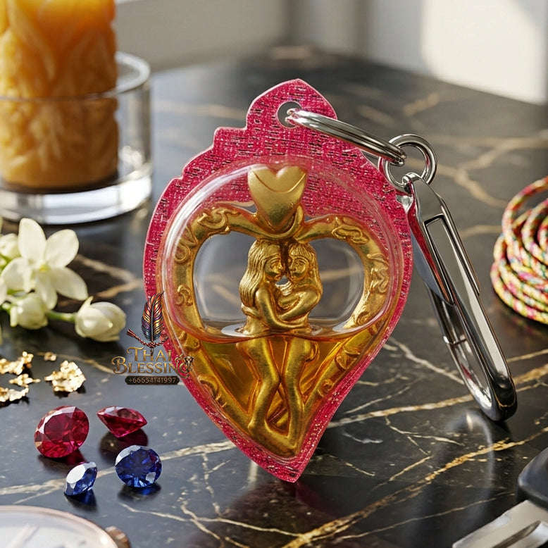 ✨ [The Sovereign of Infinite Romantic Harmony & Magnetic Union: The 2026 "Grand-Master" Edition] Sacred "In Sanae Mat Chit (The Soul-Binding Eternal Lovers)" – Special "Samlit-Bronze, Gold-Plated & Maha Sane Oil" Immersion Thai Blessing Co By
