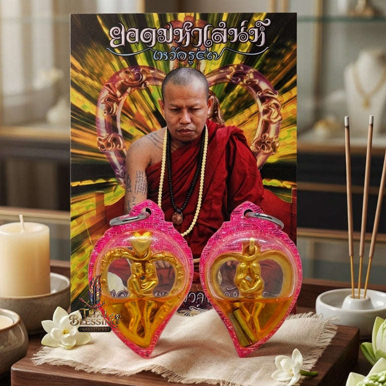 ✨ [The Sovereign of Infinite Romantic Harmony & Magnetic Union: The 2026 "Grand-Master" Edition] Sacred "In Sanae Mat Chit (The Soul-Binding Eternal Lovers)" – Special "Samlit-Bronze, Gold-Plated & Maha Sane Oil" Immersion Thai Blessing Co By