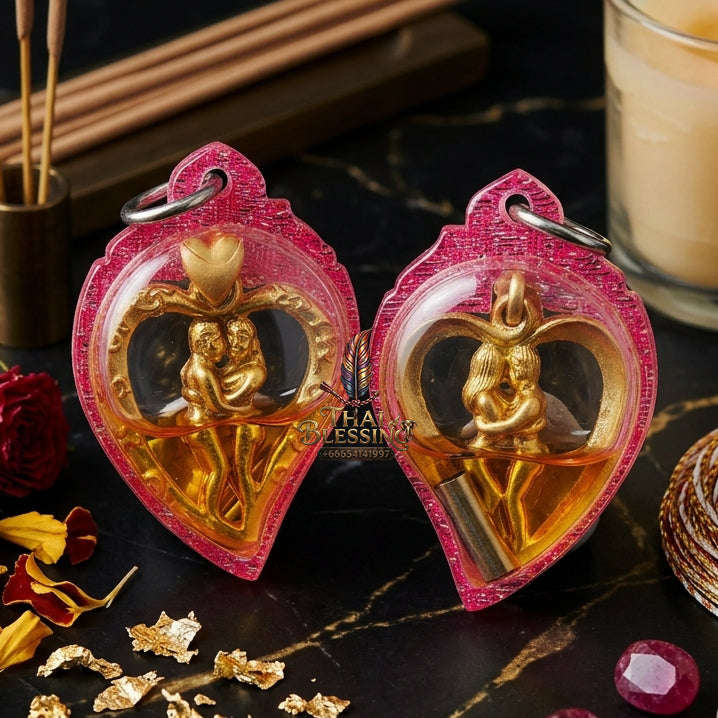 ✨ [The Sovereign of Infinite Romantic Harmony & Magnetic Union: The 2026 "Grand-Master" Edition] Sacred "In Sanae Mat Chit (The Soul-Binding Eternal Lovers)" – Special "Samlit-Bronze, Gold-Plated & Maha Sane Oil" Immersion Thai Blessing Co By
