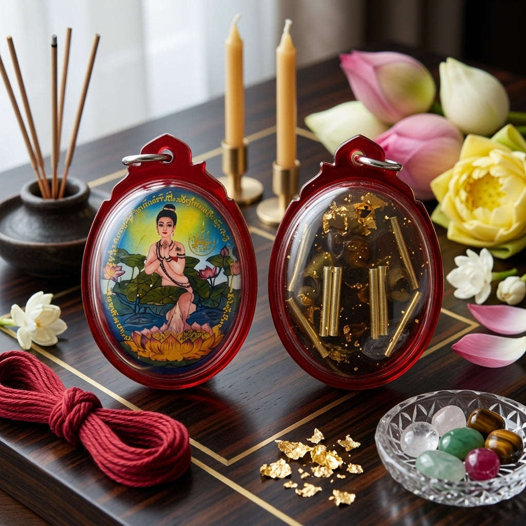 ✨ [The Sovereign of Infinite Romantic-Magnetism & Absolute Prosperity-Grace: The 2026 "Grand-Master" Sovereign Edition] Sacred "Locket Bua Bang Bai (The Sovereign Lotus of Hidden Desire & Unseen Fortune)" – Special "Love & Luck-Magnet" Thai
