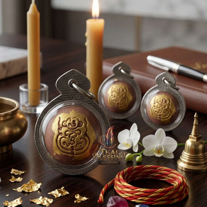 ✨ [The Sovereign of Infinite Social Influence & Absolute Verbal Command: The 2026 "Grand-Master" Edition] Sacred "Luk-om Na Na Thong (The Sovereign Sphere of Golden-Faced Radiance)" – Special "Sarika-Takrut & Enchantment-Herb" Thai Blessing Co