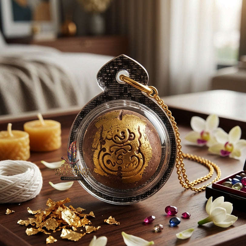 ✨ [The Sovereign of Infinite Social Influence & Absolute Verbal Command: The 2026 "Grand-Master" Edition] Sacred "Luk-om Na Na Thong (The Sovereign Sphere of Golden-Faced Radiance)" – Special "Sarika-Takrut & Enchantment-Herb" Thai Blessing Co