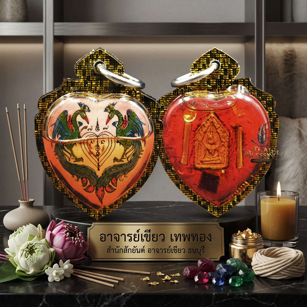 ✨ [The Sovereign of Infinite Solar Prestige & Magnetic Allure: The 2026 "Grand-Master" Edition] Sacred "Locket Phaya Yung Thong (The Golden Peacock Sovereign)" – Special "Maha Sane-Oil" Thai Blessing Co By RURUECHA