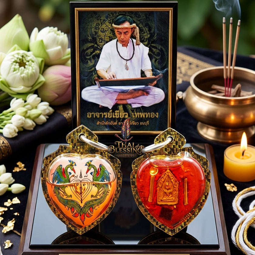 ✨ [The Sovereign of Infinite Solar Prestige & Magnetic Allure: The 2026 "Grand-Master" Edition] Sacred "Locket Phaya Yung Thong (The Golden Peacock Sovereign)" – Special "Maha Sane-Oil" Thai Blessing Co By RURUECHA