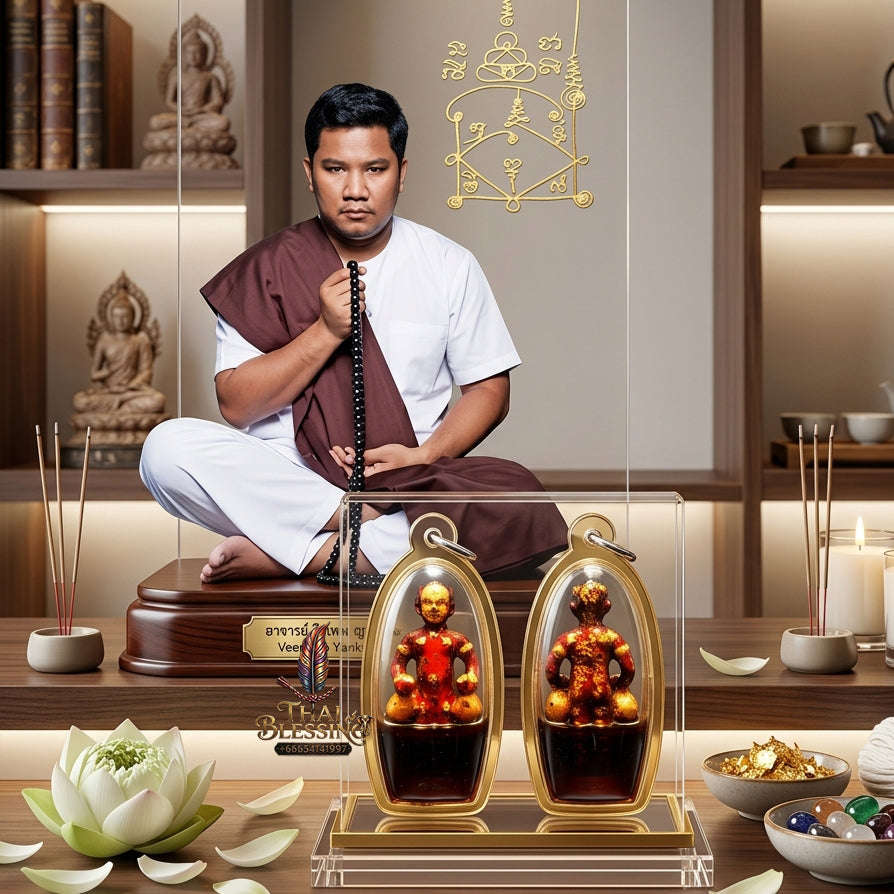 ✨ [The Sovereign of Infinite Spirit-Guardian Manifestation & Absolute Intuitive-Command: The 2026 "Grand-Master" Sovereign Edition] Sacred "Kuman Thong (Occult Oil Immersion)" – Special "Achan Weerathep"
