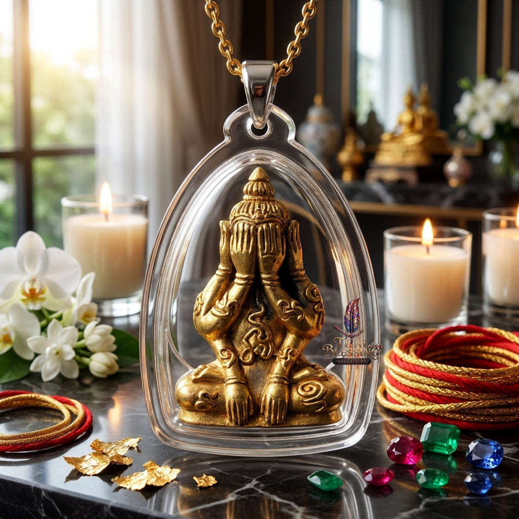 ✨ [The Sovereign of Infinite Stillness: The 2010 Master-Edition] Sacred "Phra Pit Ta Phakhawam Pati" (The Buddha of Inner Wealth) – Special "Thong Buak" (Sacred Brass Alloy) – "Duang Maha Sethi" (Great Wealth & Protection) Thai Blessing Co By