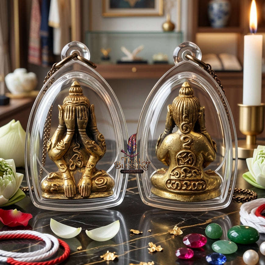 ✨ [The Sovereign of Infinite Stillness: The 2010 Master-Edition] Sacred "Phra Pit Ta Phakhawam Pati" (The Buddha of Inner Wealth) – Special "Thong Buak" (Sacred Brass Alloy) – "Duang Maha Sethi" (Great Wealth & Protection) Thai Blessing Co By