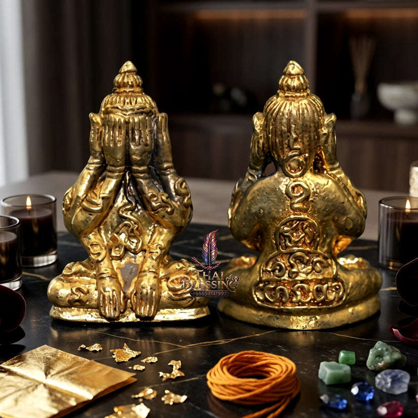 ✨ [The Sovereign of Infinite Stillness: The 2010 Master-Edition] Sacred "Phra Pit Ta Phakhawam Pati" (The Buddha of Inner Wealth) – Special "Thong Buak" (Sacred Brass Alloy) – "Duang Maha Sethi" (Great Wealth & Protection) Thai Blessing Co By