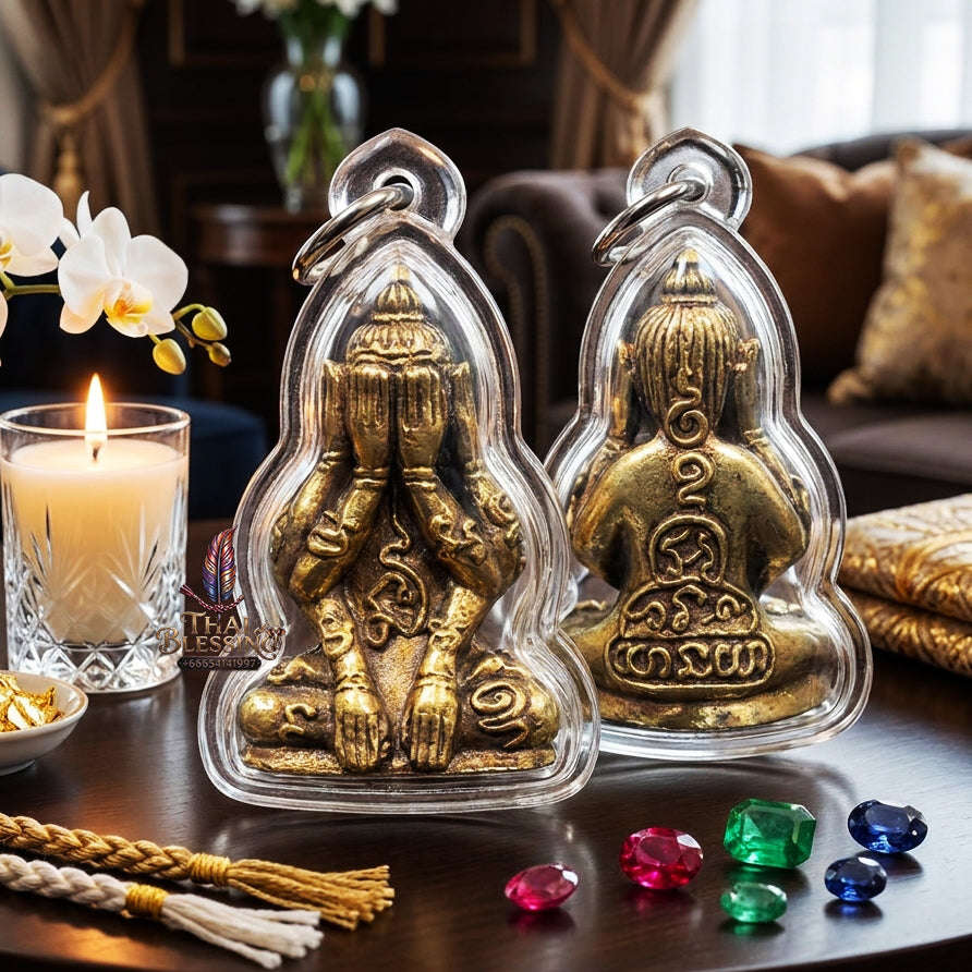 ✨ [The Sovereign of Infinite Stillness: The 2010 Master-Edition] Sacred "Phra Pit Ta Phakhawam Pati" (The Buddha of Inner Wealth) – Special "Thong Buak" (Sacred Brass Alloy) – "Duang Maha Sethi" (Great Wealth & Protection) Thai Blessing Co By