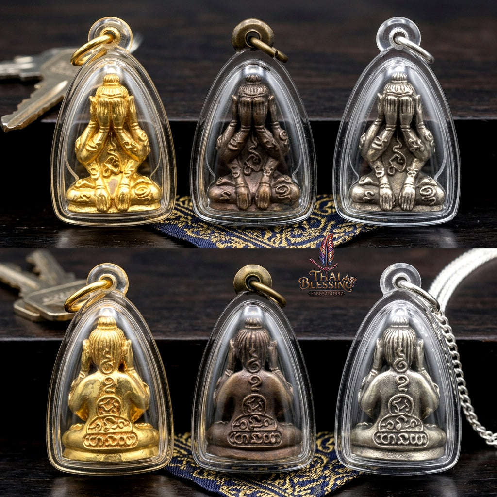 ✨ [The Sovereign of Infinite Stillness: The 2010 Master-Edition] Sacred "Phra Pit Ta Phakhawam Pati" (The Buddha of Inner Wealth) – Special "Thong Buak" (Sacred Brass Alloy) – "Duang Maha Sethi" (Great Wealth & Protection) Thai Blessing Co By