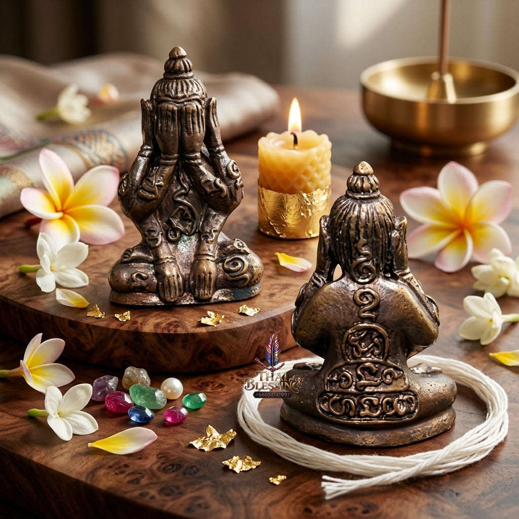 ✨ [The Sovereign of Infinite Stillness: The 2010 Master-Edition] Sacred "Phra Pit Ta Phakhawam Pati" (The Buddha of Inner Wealth) – Special "Thong Daeng Rom Dam" (Black-Oxidized Copper) – "Duang Maha Sethi" (Great Wealth & Protection) Thai