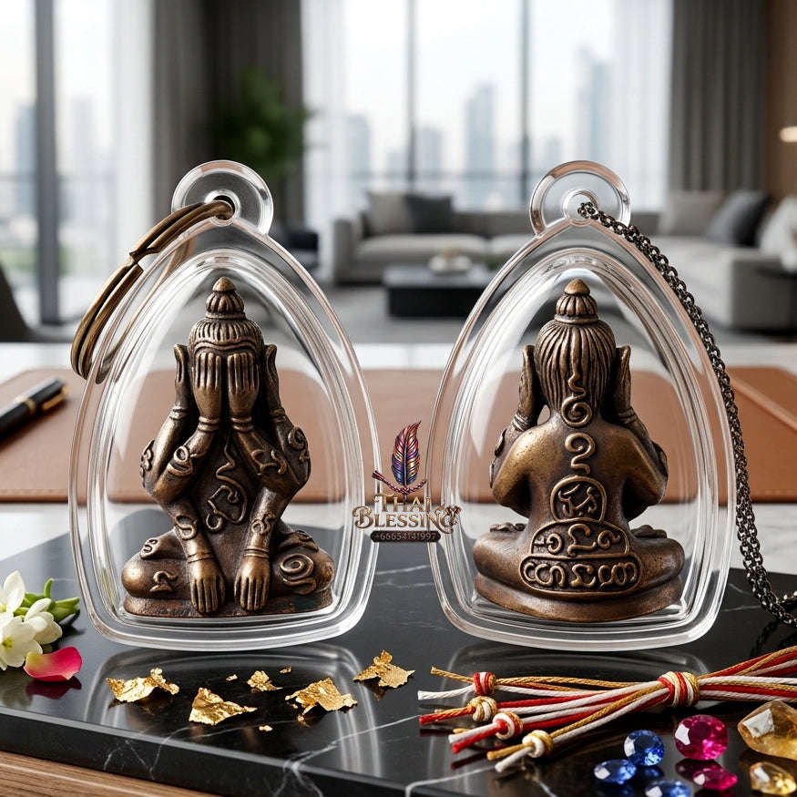 ✨ [The Sovereign of Infinite Stillness: The 2010 Master-Edition] Sacred "Phra Pit Ta Phakhawam Pati" (The Buddha of Inner Wealth) – Special "Thong Daeng Rom Dam" (Black-Oxidized Copper) – "Duang Maha Sethi" (Great Wealth & Protection) Thai